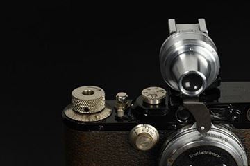 Picture of Leica I/II (Model A/D) SN 449 with prototype Stereo Elmar set (c.1934). Ex-Leitz Museum