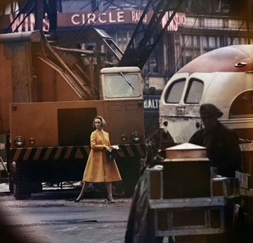 Picture of Yellow Coat + Bus + Crane, New York, 1958