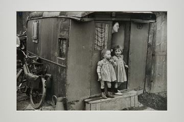 Picture of Paris Suburb Slum, Mother and Two Girls, 1954